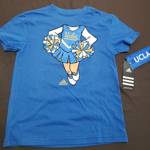 Adidas UCLA T-Shirt Cheerleader Design The Go-To Tee Size 5-6 Brand New With Tag - Picture 1 of 7